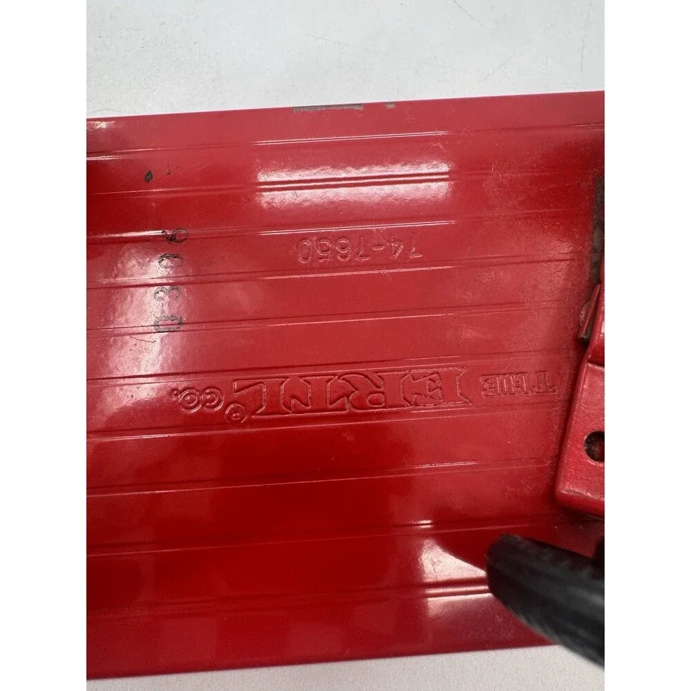 Vintage 1970s ERTL Pressed Steel Toy Red Farm Wagon Model 74-7650, 1/32 Scale